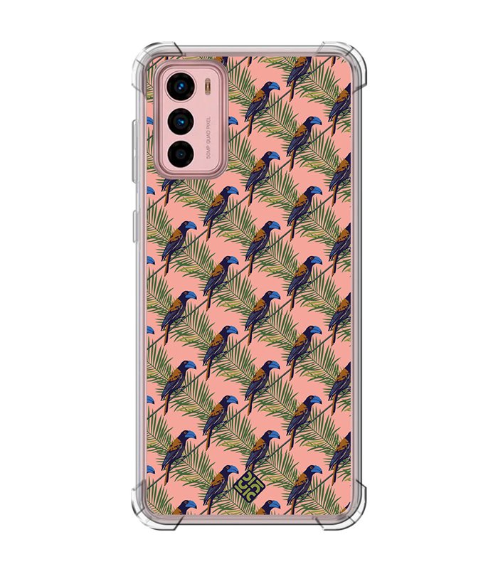 Funda Antigolpe [ Motorola Moto G42 ] Dibujo Mascotas [ Estampado Tropical - Pájaro de Madagascar ] Esquina Reforzada