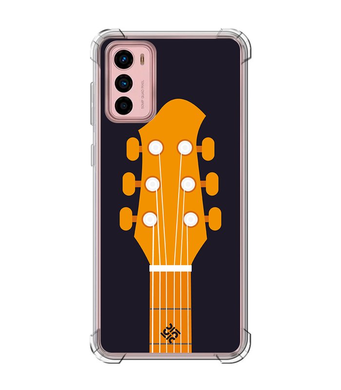 Funda Antigolpe [ Motorola Moto G42 ] Diseño Música [ Mástil y Pala de Guitarra ] Esquina Reforzada Silicona 1.5mm