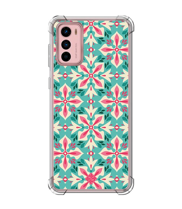 Funda Antigolpe [ Motorola Moto G42 ] Dibujos Retro [ Caleidoscopio ] Esquina Reforzada Silicona 1.5mm Transparente