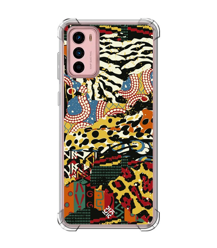 Funda Antigolpe [ Motorola Moto G42 ] Dibujo Tendencias [ Pieles de Animales y Telas ] Esquina Reforzada Silicona 