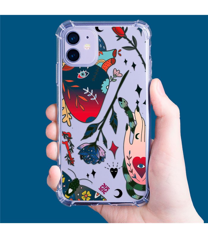 Funda Antigolpe [ Motorola Moto G42 ] Dibujo Tendencias [ Doodle Tatuaje Esotérico ] Esquina Reforzada Silicona 1.5