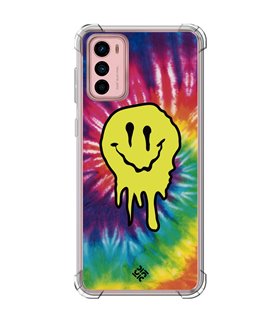 Funda Antigolpe [ Motorola Moto G42 ] Dibujo Tendencias [ Sonrisa Smile Swirl Abstracto ] Esquina Reforzada Silicona 1.5mm