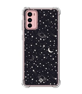 Funda Antigolpe [ Motorola Moto G42 ] Dibujo Tendencias [ Fondo Estrellado con Planetas ] Esquina Reforzada Silicona 1.5mm