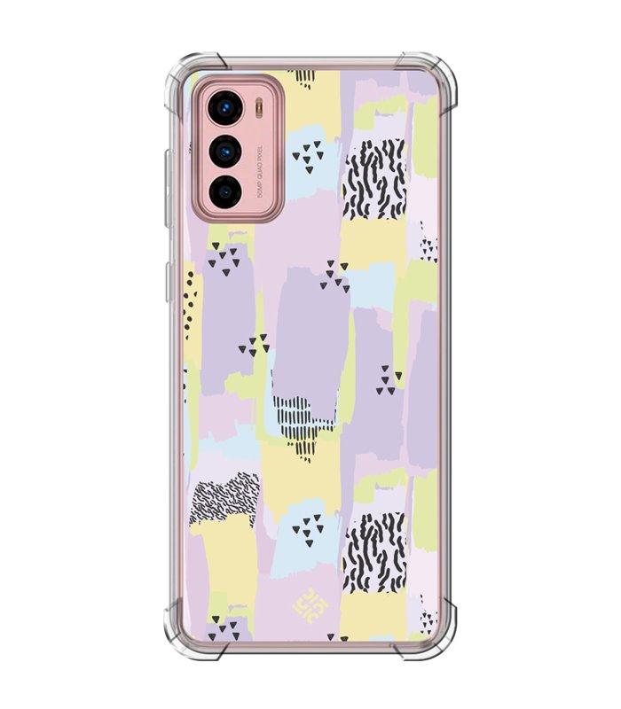 Funda Antigolpe [ Motorola Moto G42 ] Dibujo Tendencias [ Patron Pinceladas Coloridas Con Estampado ] Esquina Reforzada