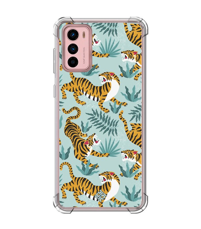 Funda Antigolpe [ Motorola Moto G42 ] Dibujo Tendencias [ Estampado de Tigres ] Esquina Reforzada Silicona 1.5mm 