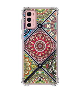 Funda Antigolpe [ Motorola Moto G42 ] Dibujo Auténtico [ Motivos Mandala ] Esquina Reforzada Silicona 1.5mm Transparente