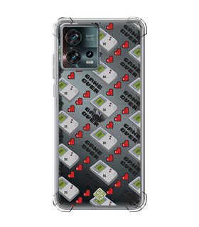 Funda Antigolpe [ Motorola Edge 30 Fusion ] Dibujo Auténtico [ Consola Retro - Game Over ] Esquina Reforzada 1.5mm