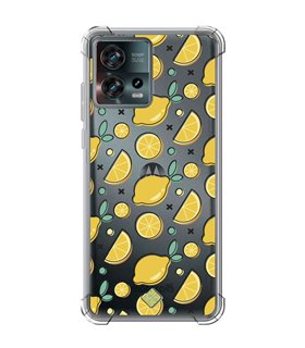 Funda Antigolpe [ Motorola Edge 30 Fusion ] Dibujo Auténtico [ Limones ] Esquina Reforzada Silicona 1.5