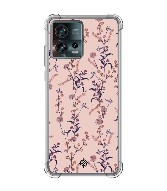 Funda Antigolpe [ Motorola Edge 30 Fusion ] Dibujo Botánico [ Motivos botánico de varios tipos de flores ] Silicona