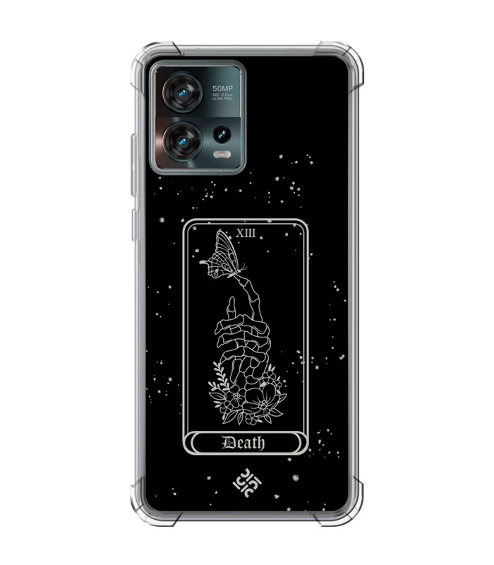 Funda Antigolpe [ Motorola Edge 30 Fusion ] Dibujo Esotérico [ Carta del Tarot -  Death ] Esquina Reforzada 1.5mm