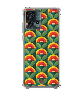 Funda Antigolpe [ Motorola Edge 30 Fusion ] Dibujos Retro [ Diseño Flor - Retro ] Esquina Reforzada Silicona