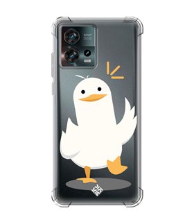 Funda Antigolpe [ Motorola Edge 30 Fusion ] Dibujo Auténtico [ Pato Caminando ] Esquina Reforzada Silicona 1.5