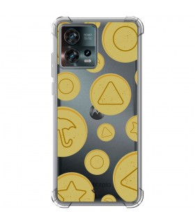 Funda Antigolpe [ Motorola Edge 30 Fusion ] Squid Game [Galletas Dalgona Candy] Esquina Reforzada Silicona 1.5mm