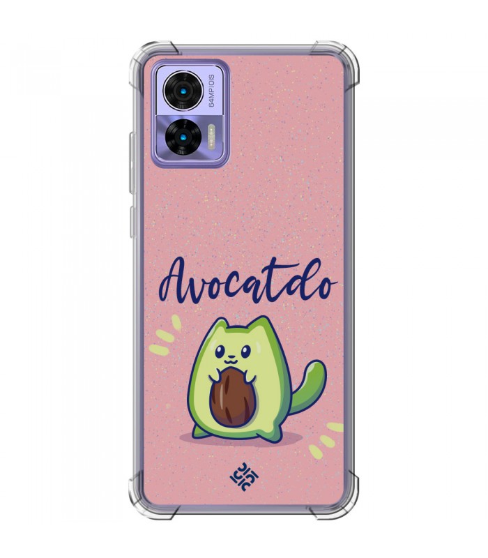 Funda Antigolpe [ Motorola Edge 30 Neo ] Dibujo Cute [ Avocatdo ] Esquina Reforzada Silicona 1.5mm Transparente