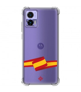 Funda Antigolpe [ Motorola Edge 30 Neo ] Dibujo Auténtico [ Bandera España ] Esquina Reforzada 1.5mm