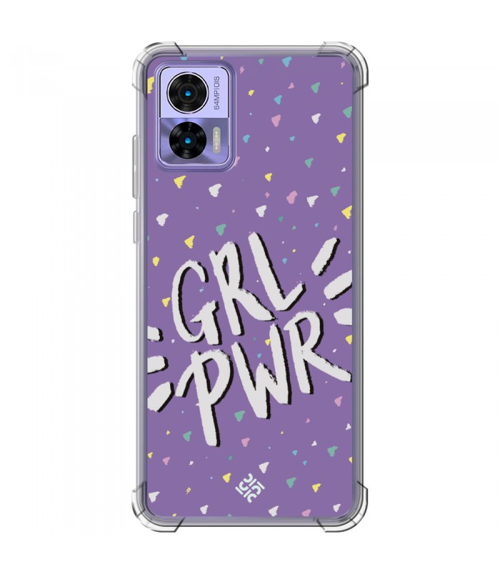 Funda Antigolpe [ Motorola Edge 30 Neo ] Dibujo Frases Guays [ GRL Power ] Esquina Reforzada Silicona 1.5mm