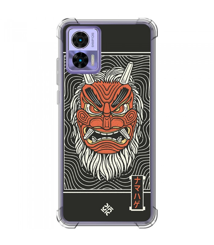 Funda Antigolpe [ Motorola Edge 30 Neo ] Dibujo Japones [ Demonio Namahage Japones ] Esquina Reforzada Silicona 1.5