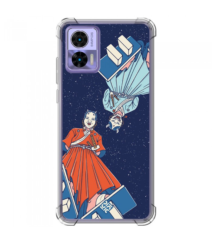 Funda Antigolpe [ Motorola Edge 30 Neo ] Dibujo Japones [ Los dioses Japoneses Desde Arriba ] Esquina Reforzada 1.5