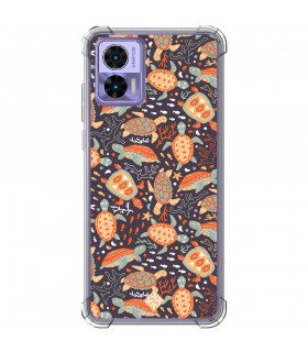 Funda Antigolpe [ Motorola Edge 30 Neo ] Dibujo Mascotas [ Estampado de Tortugas ] Esquina Reforzada Silicona 1.5mm