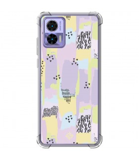 Funda Antigolpe [ Motorola Edge 30 Neo ] Dibujo Tendencias [ Patron Pinceladas Coloridas Con Estampado ] Reforzada