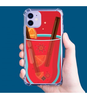 Funda Antigolpe [ Motorola Edge 30 Neo ] Dibujo Auténtico [ Vino Caliente ] Esquina Reforzada Silicona 1.5