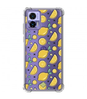 Funda Antigolpe [ Motorola Edge 30 Lite ] Dibujo Auténtico [ Limones ] Esquina Reforzada Silicona 1.5