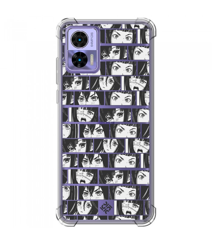 Funda Antigolpe [ Motorola Edge 30 Lite ] Dibujos Frikis [ Ojos Estilo Manga - Concepto de Historieta ] Reforzada