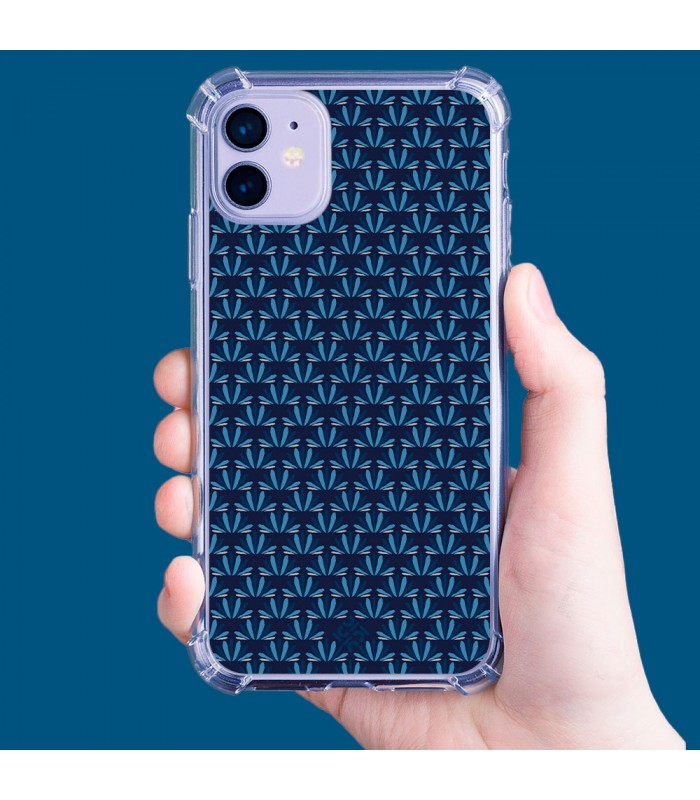 Funda Antigolpe [ Motorola Edge 30 Lite ] Dibujo Japones [ Patron Abstracto Loto Azul ] Esquina Reforzada 1.5mm