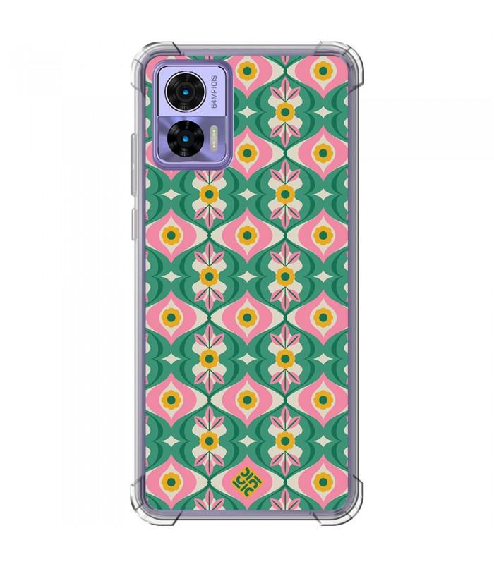 Funda Antigolpe [ Motorola Edge 30 Lite ] Dibujos Retro [ Tercer Ojo - Caleidoscopio ] Esquina Reforzada Silicona