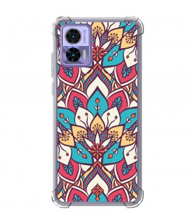 Funda Antigolpe [ Motorola Edge 30 Lite ] Dibujo Auténtico [ Mosaico Floral Mandala ] Esquina Reforzada Silicona 1.5