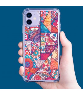 Funda Antigolpe [ Motorola Edge 30 Lite ] Dibujo Auténtico [ Mosaico Vidriera Mandala ] Esquina Reforzada 1.5