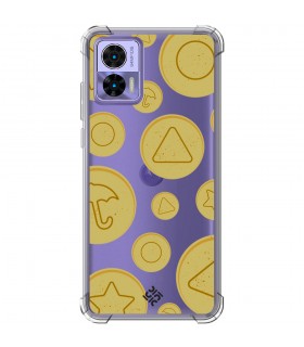 Funda Antigolpe [ Motorola Edge 30 Lite ] Squid Game [Galletas Dalgona Candy] Esquina Reforzada Silicona 1.5mm