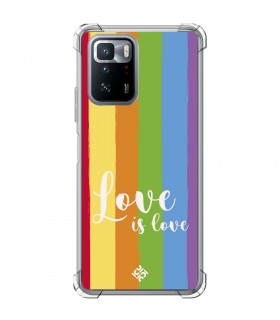 Funda Antigolpe [ POCO X3 GT ] Dibujo Auténtico [ Love is Love - Arcoiris ] Esquina Reforzada Silicona 1.5mm