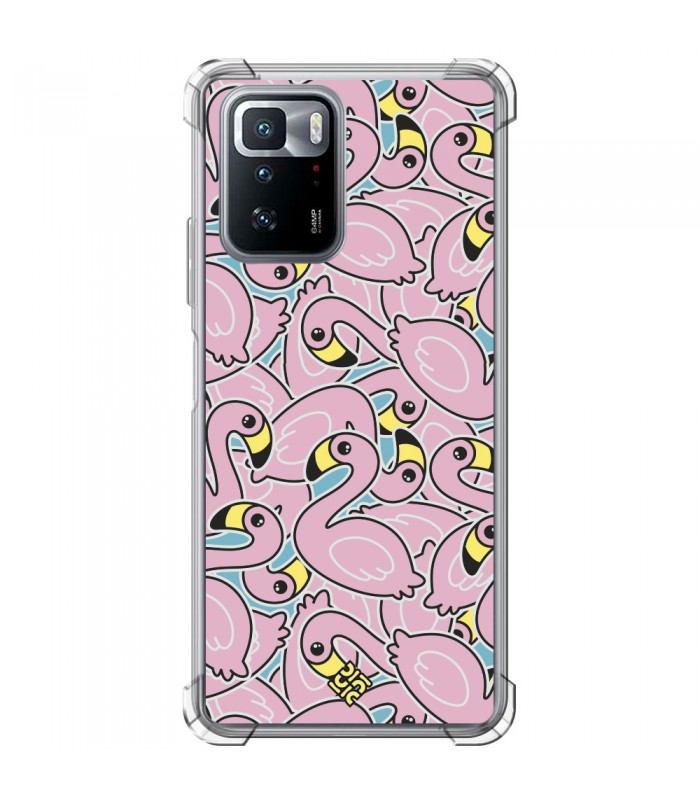 Funda Antigolpe [ POCO X3 GT ] Dibujo Cute [ Pegatinas Flamenco ] Esquina Reforzada Silicona 1.5mm