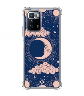 Funda Antigolpe [ POCO X3 GT ] Dibujo Esotérico [ Luna Creciente - Dibujo Místico Astrologico ] Esquina Reforzada 1.5