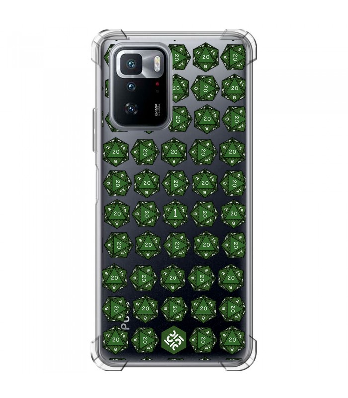 Funda Antigolpe [ POCO X3 GT ] Dibujos Frikis [ Dados Rol Pifia y Crítico ] Esquina Reforzada Silicona 1.5mm