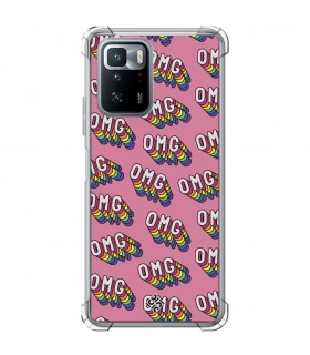 Funda Antigolpe [ POCO X3 GT ] Dibujo Frases Guays [ OMG ] Esquina Reforzada Silicona 1.5mm Transparente