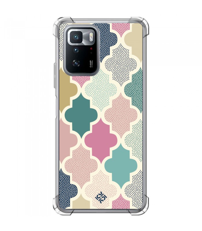 Funda Antigolpe [ POCO X3 GT ] Dibujo Tendencias [ Diseño Azulejos de Colores ] Esquina Reforzada Silicona 1.5mm