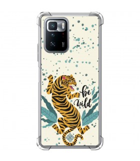 Funda Antigolpe [ POCO X3 GT ] Dibujo Tendencias [ Tigre - Be Wild ] Esquina Reforzada Silicona 1.5mm