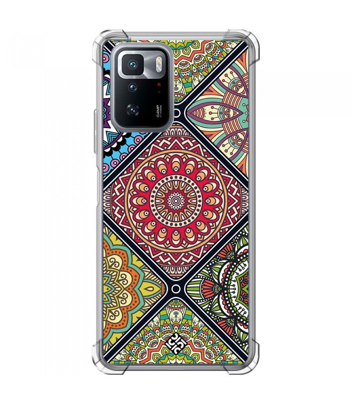 Funda Antigolpe [ POCO X3 GT ] Dibujo Auténtico [ Motivos Mandala ] Esquina Reforzada Silicona 1.5mm Transparente