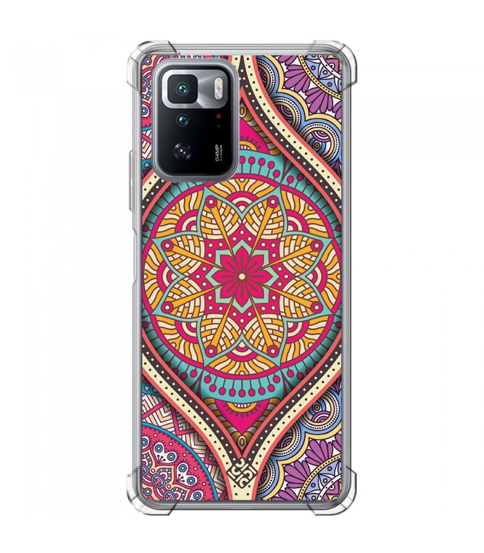 Funda Antigolpe [ POCO X3 GT ] Dibujo Auténtico [ Baldosa de Teja Mandala ] Esquina Reforzada Silicona 1.5mm