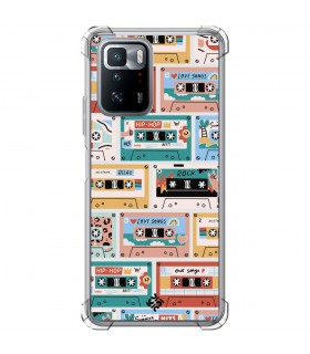 Funda Antigolpe [ POCO X3 GT ] Dibujo Auténtico [ Cintas de Cassette ] Esquina Reforzada Silicona 1.5mm Transparente