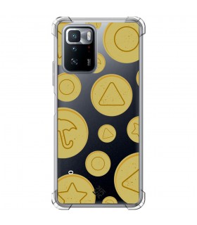 Funda Antigolpe [ POCO X3 GT ] Squid Game [Galletas Dalgona Candy] Esquina Reforzada Silicona 1.5mm Transparente