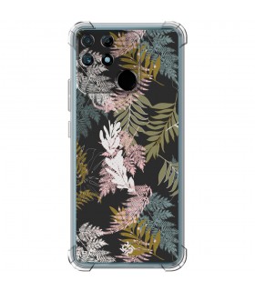 Funda Antigolpe [ Realme Narzo 50A ] Dibujo Botánico [ Diseño de hojas ] Esquina Reforzada Silicona 1.5mm