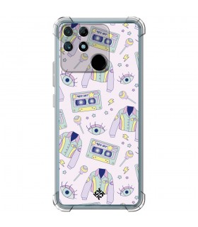 Funda Antigolpe [ Realme Narzo 50A ] Dibujo Cute [ Chaqueta Retro de Color Pastel Años 90 ] Esquina Reforzada Silicona 1.5