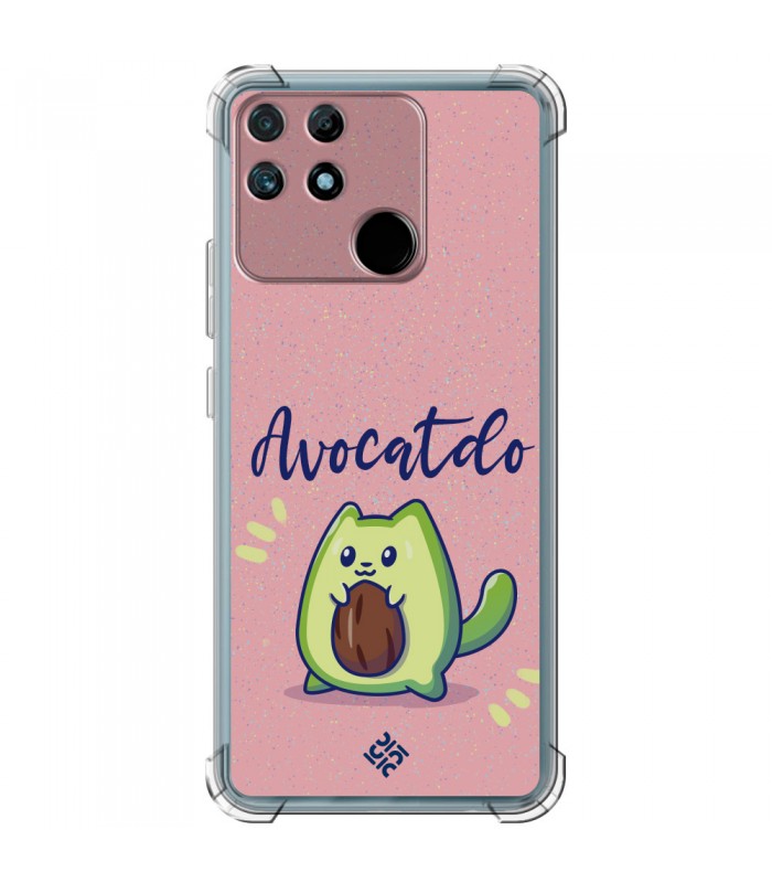 Funda Antigolpe [ Realme Narzo 50A ] Dibujo Cute [ Avocatdo ] Esquina Reforzada Silicona 1.5mm Transparente