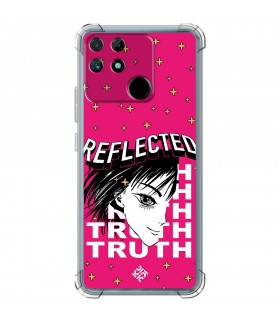 Funda Antigolpe [ Realme Narzo 50A ] Dibujos Frikis [ Chica Manga Reflected Truth ] Esquina Reforzada 1.5mm Transparente