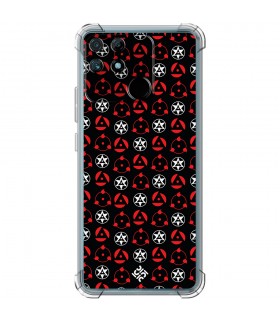 Funda Antigolpe [ Realme Narzo 50A ] Dibujos Frikis [ Ojos Sharingan ] Esquina Reforzada Silicona 1.5mm Transparente