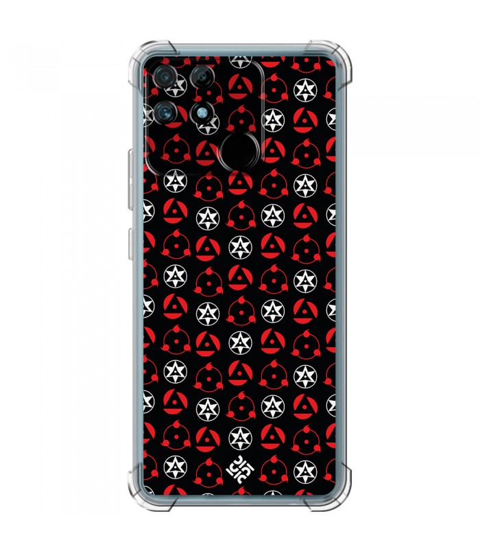 Funda Antigolpe [ Realme Narzo 50A ] Dibujos Frikis [ Ojos Sharingan ] Esquina Reforzada Silicona 1.5mm Transparente