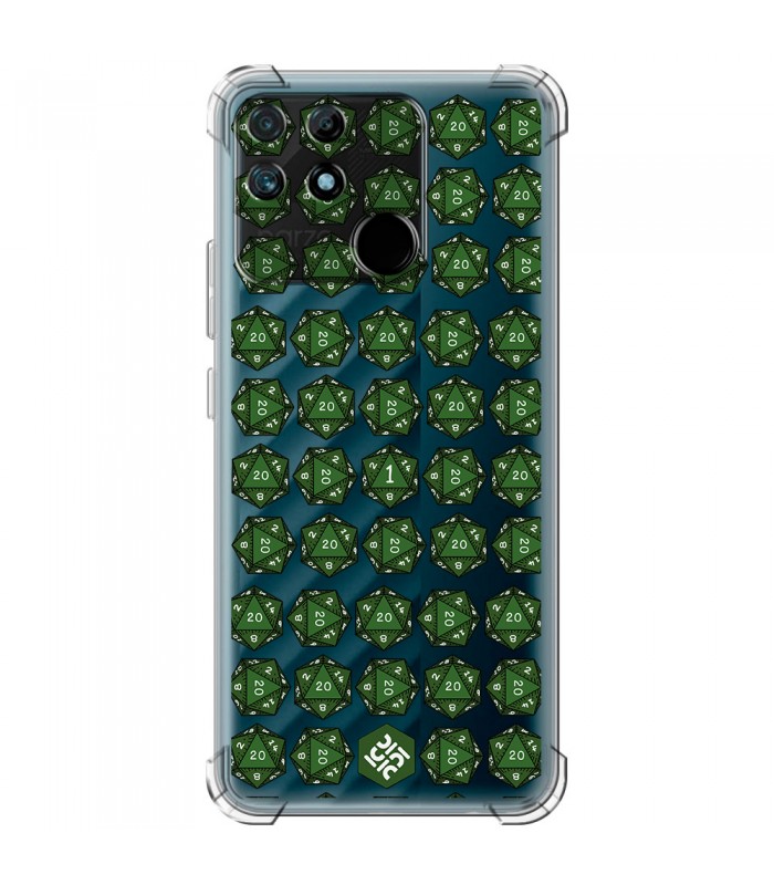 Funda Antigolpe [ Realme Narzo 50A ] Dibujos Frikis [ Dados Rol Pifia y Crítico ] Esquina Reforzada Silicona 1.5mm